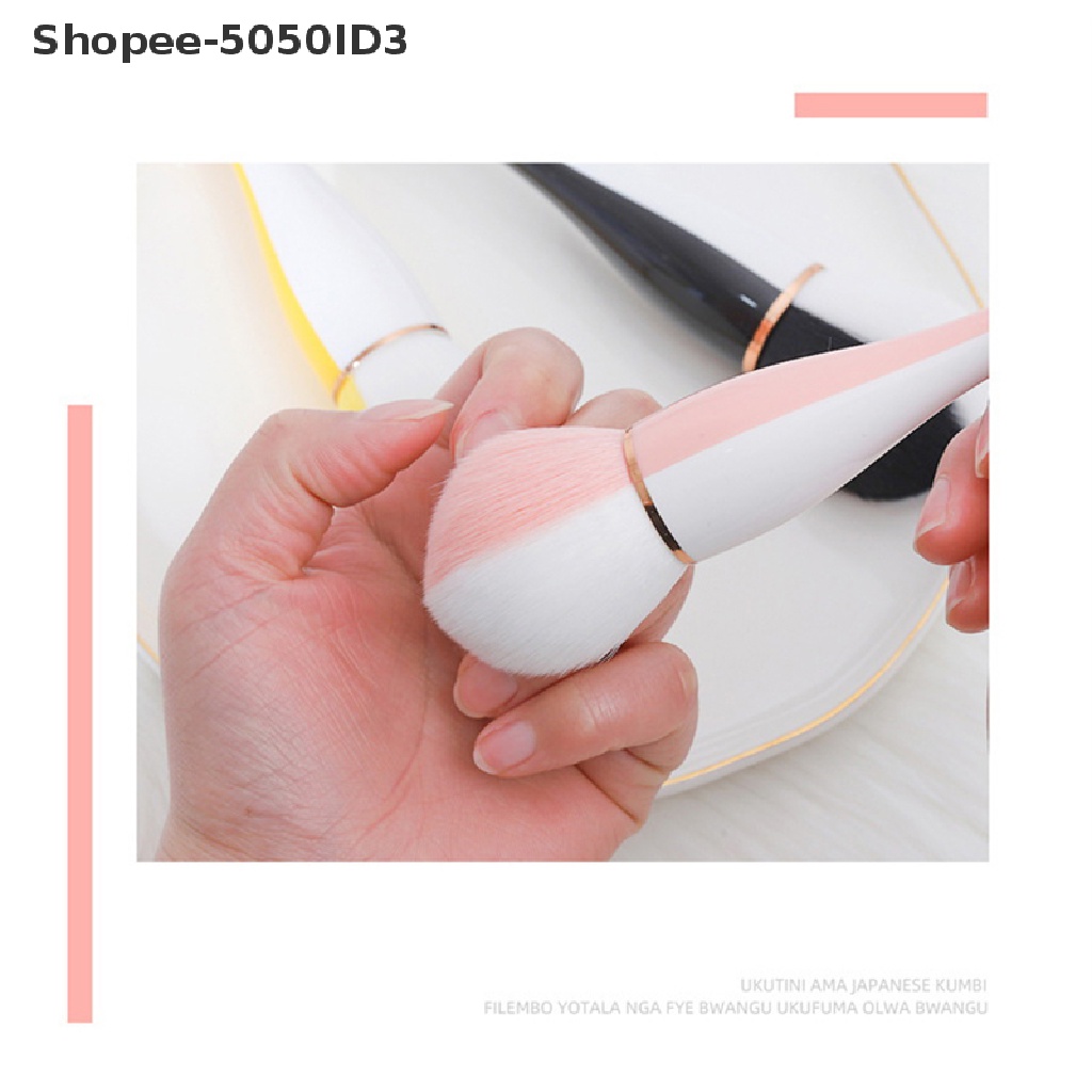 [HOT] 1pc Sikat Pembersih Debu Kuku Kepala Besar Untuk Manicure Blush Powder Makeup Brush [ID]