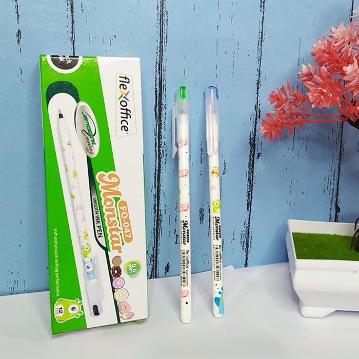 

Pulpen Jel Flexoffice Monstar [FO-047/1 Pack/12 Pcs] / Alat Tulis Sekolah / Ballpoint Gel Pena 1 Pack / Pulpen Gel Tinta Hitam / Pulpen Karakter Lucu