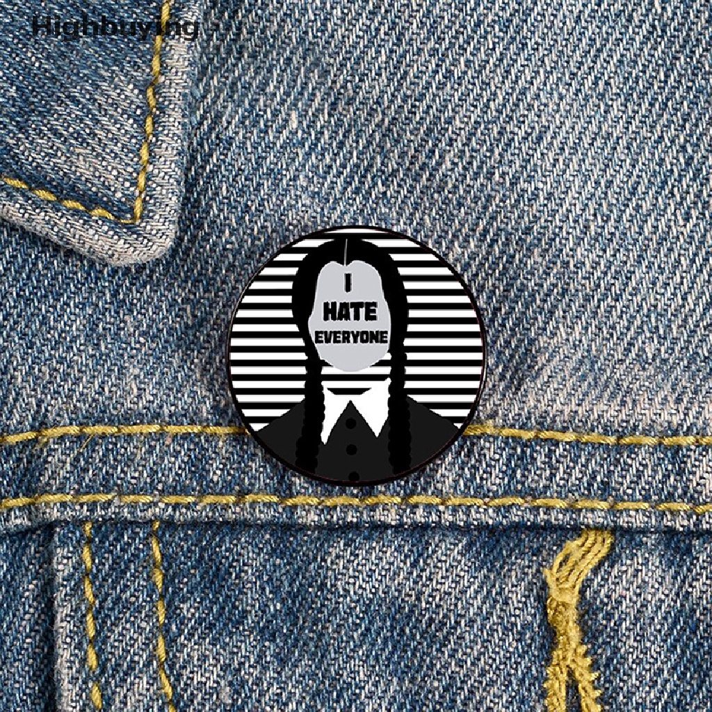 Hbid Rabu Bros Enamel Pin Untuk Wanita Gadis Bros Baju Kerah Guru Tote Bag Ransel Lencana Pin Aksesoris Perhiasan Glory