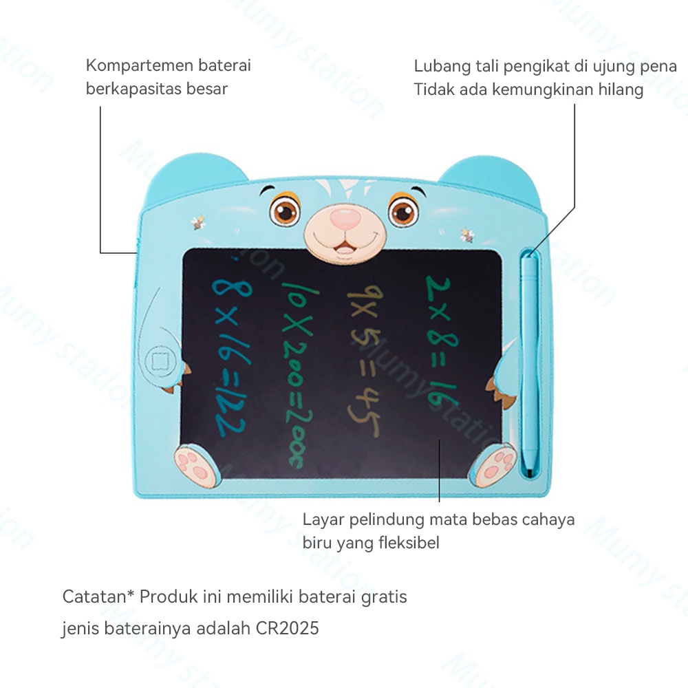 Mumystation LCD Writing Drawing Tablet Karakter / Papan Tulis Gambar Mainan Edukasi / Drawing Pad anak