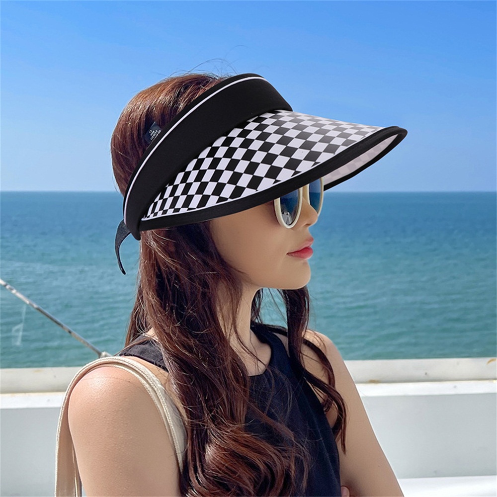 Korea Roofless Sunshade Topi Wanita Perempuan Musim Panas Outdoor Tabir Surya UV Protection Cap