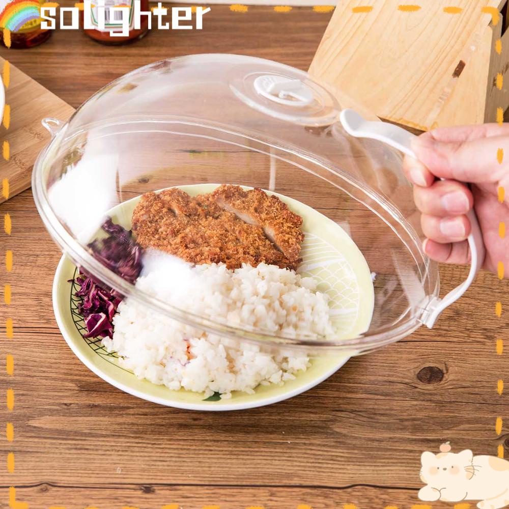 Solighter Microwave Food Cover Safe Cooking Tutup Dapur Anti Puter Plastik