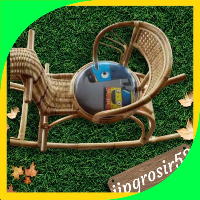 kursi anak rotan/ kursi kuda anak rotan/kursi goyang buat anak