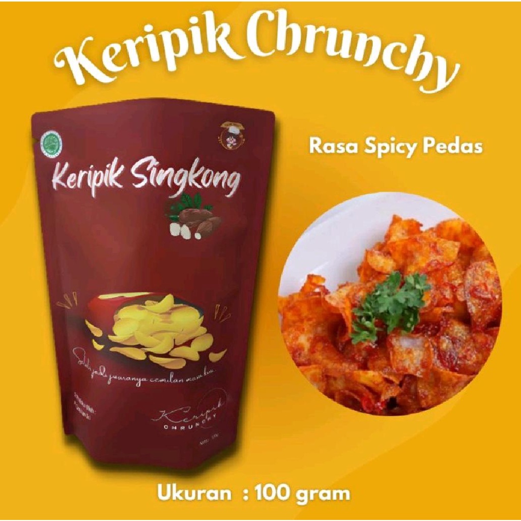 KRIPIK SINGKONG RENYAH CEMILAN MASA KINI 100gr MEMILIKI 4 RASA BEREBDA RENYAH BISA COD INF