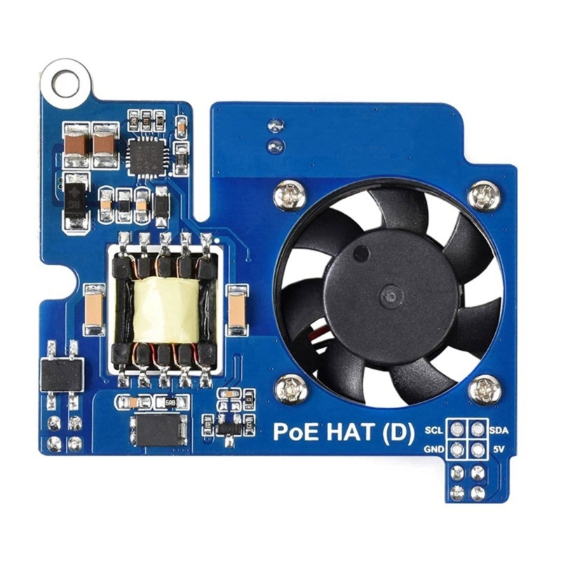 Topi Zzz802 3af PoE HAT Papan Ekspanding Standar Dengan Kipas Pendingin Untuk RaspberryPi 4B