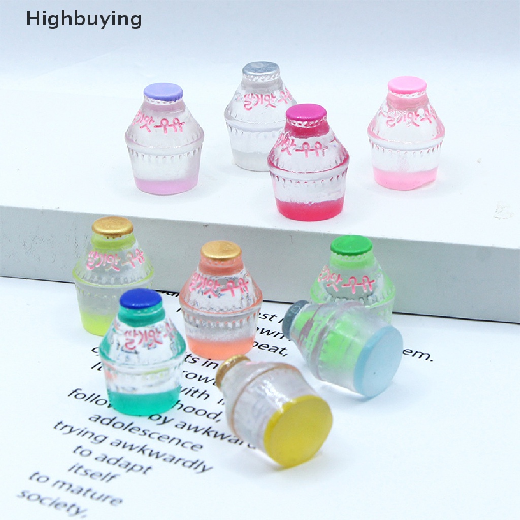 Hbid 10Pcs Bercahaya Tembus Botol Mini DIY Perhiasan Tiga Dimensi Kreatif Botol Resin Ornamen Glory