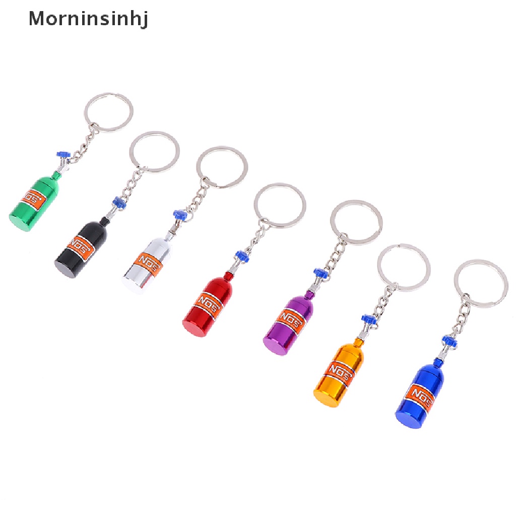 Mornin 1Pc NOS Nitrous Oxide Bottle Key Chain Gantungan Kunci Keyring Stash Box Storag id