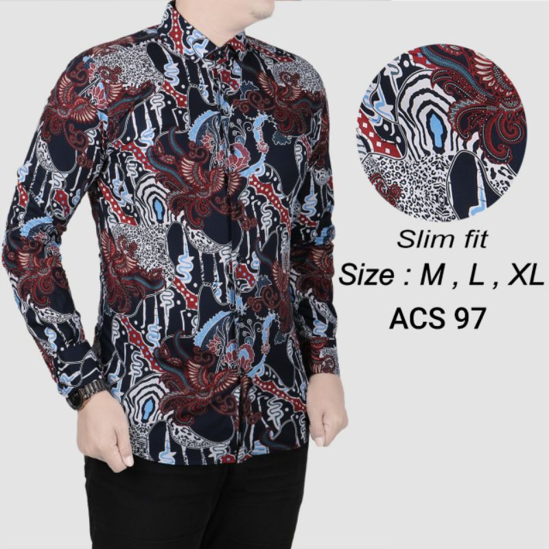 BAJU BATIK PRIA SLIM FIT MODERN ELEGAN KEMEJA BATIK PRIA SLIM FIT KATUN PREMIUM CBL949 PREMIUM KEMEJA BLD JAKARTA