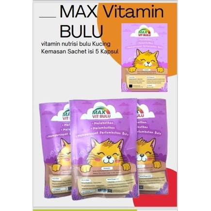 Max Bulu Vitamin Suplemen Melebatkan Bulu Kucing