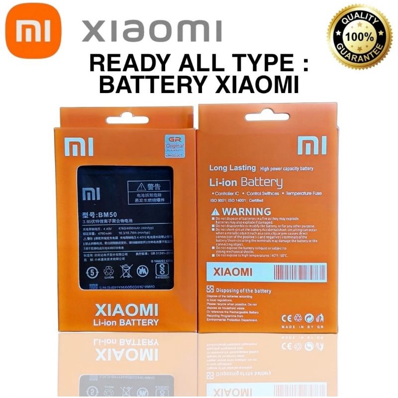 BAKTERAI BATERAI BATT BATTERAI ALL TYPE XIAOMI XIOMI BM45 BM47 BM46 BM37 BM41 / BM44 BM42 BM34 BM49 