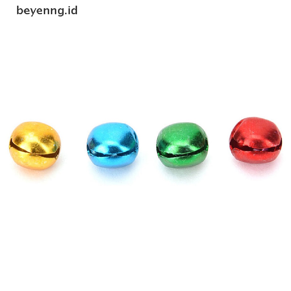 Beyen 100pcs/Set Lonceng Jingle Kecil Warna-Warni Manik-Manik Longgar Dekorasi Liontin DIY Craft ID