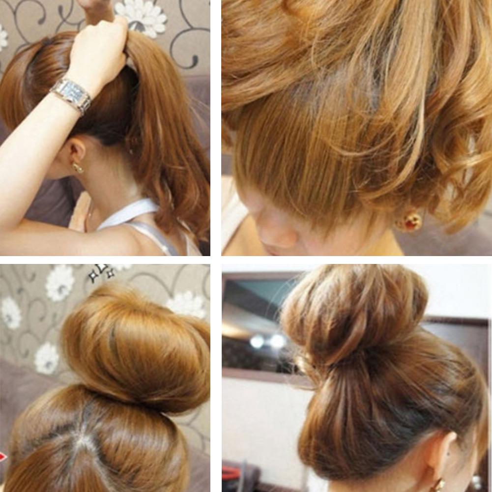 Bentuk Hati Spons Busa Wanita Magic Donat Rambut Cincin Sanggul Mantan Pembentuk Rambut Styler Tie Updo Maker DIY Aksesoris Rambut