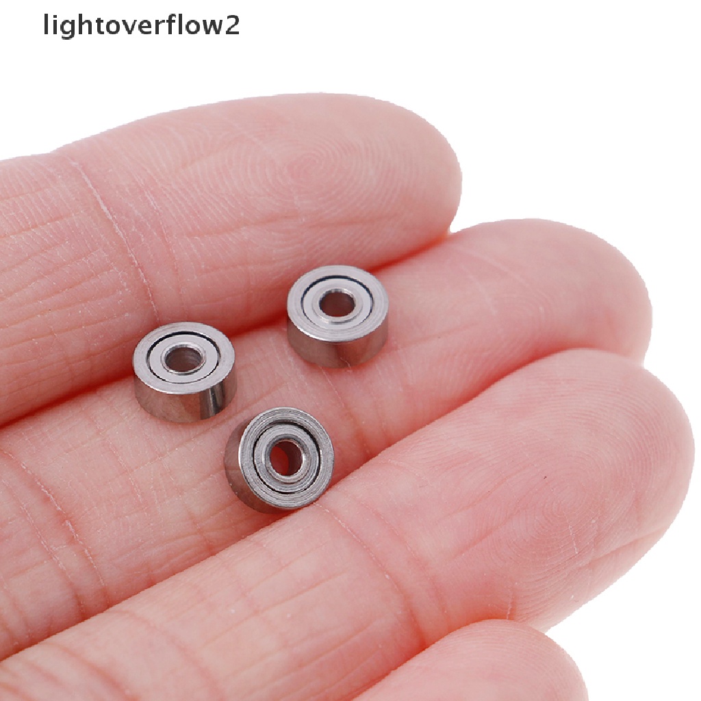 [lightoverflow2] 10pcs MR62ZZ (2x6x2.5mm) metal Terlindung Presisi Bola Bearing mini Bearing [ID]