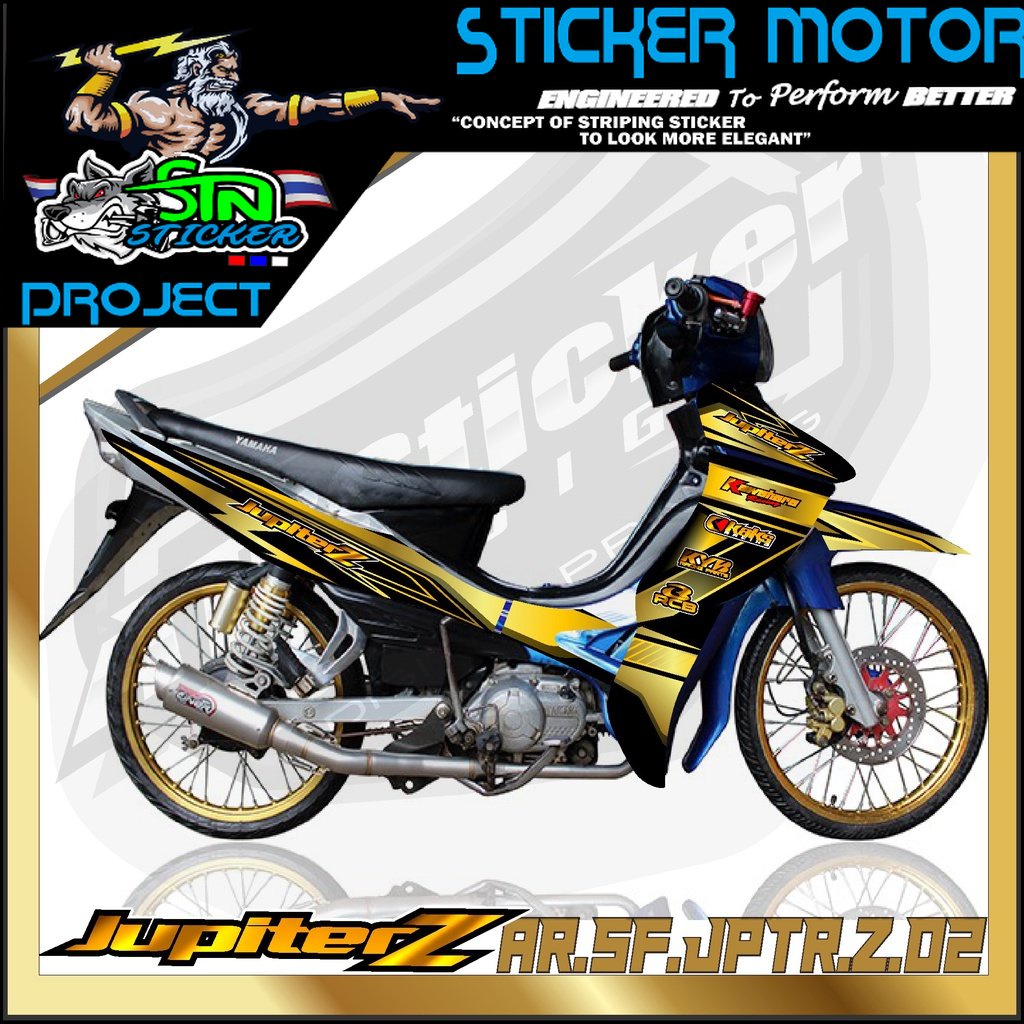 Striping Stiker Jupiter Z - Sticker Motor JUPITER Z BURHAN Lis Variasi Hologram AR 02