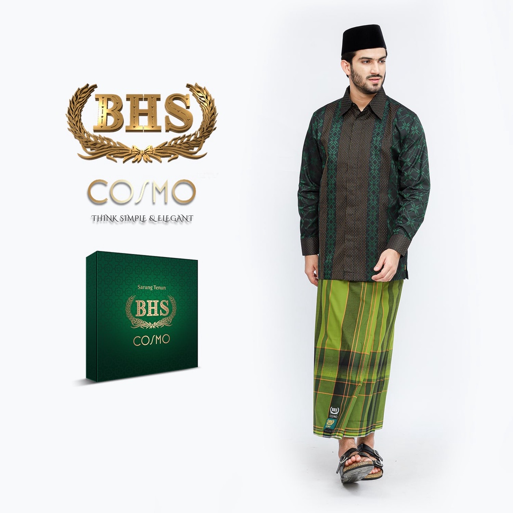 Sarung BHS Cosmo Istanbul Warna Hijau Orange