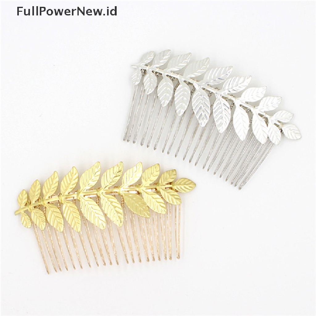 Power Hot Baru Wanita Lady Rambut Klip Sisir Rambut Jepit Rambut Paduan Daun Elegan Ikat Kepala ID
