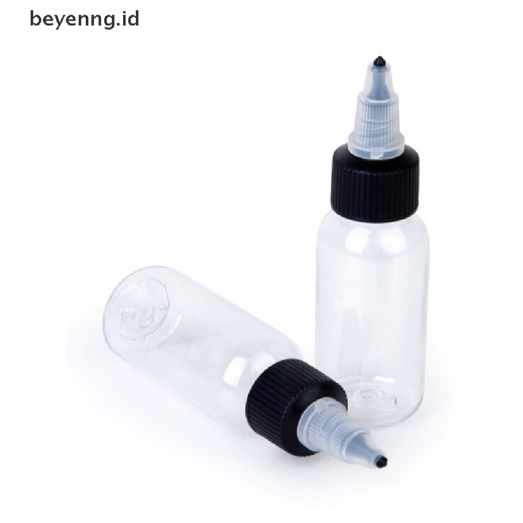 Beyen 1pcs 30ml 1oz Botol Plastik Kosong Dg Tutup Twist Untuk Pigmen Tinta Tato ID