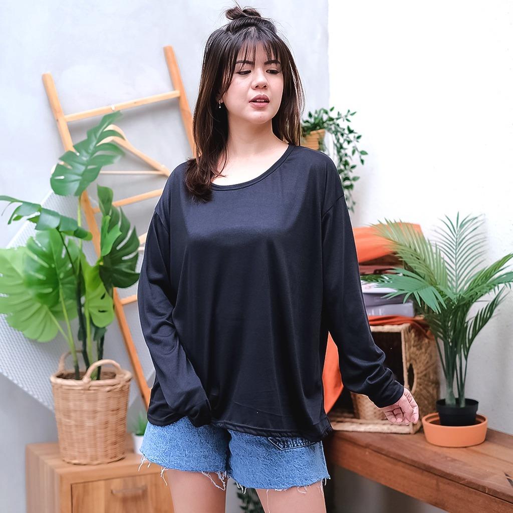 OTS 693 - Dalaman Baju Spandek Jumbo Manset Olahraga Wanita Manset Baju Wanita Murah Lengan Panjang