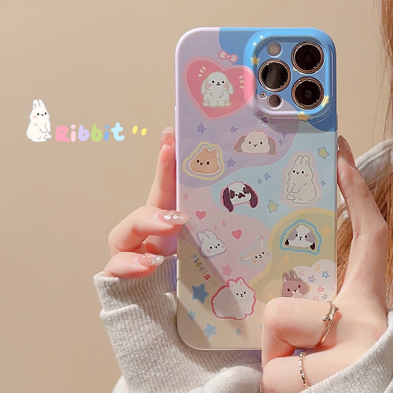 Ultrathin PC Hard Full Protective Case IPhone 7 8 Plus 7+ 8+ XR XS Max 11 12 13 14 Pro Max 14Plus SE 2020 Women's Gift Cartoon Animals Cover Nonskid