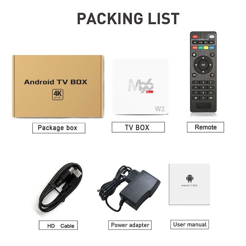 M96 W2 - Android 11 Smart TV Box 4K UHD - RAM 4GB ROM 32GB - Android TV Box Ekonomis Terbaik