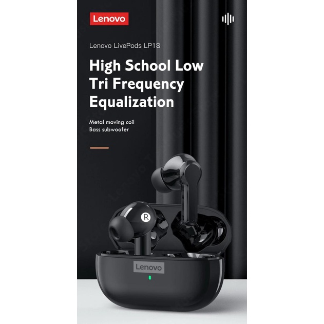 ( 100% BARANG ORI ) Lenovo Think Plus TWS Earphone Bluetooth 5.0 with Charging Dock - LP1S