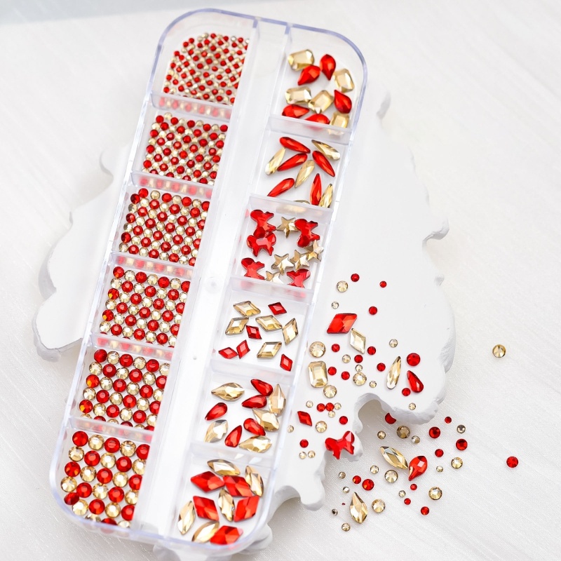 Siy Clear Nail Art Rhinestones Clear Galss Kuku Permata 3d Glitter Nail Art Dekorasi Perhiasan Kuku Datar Kembali Kuku Kristal