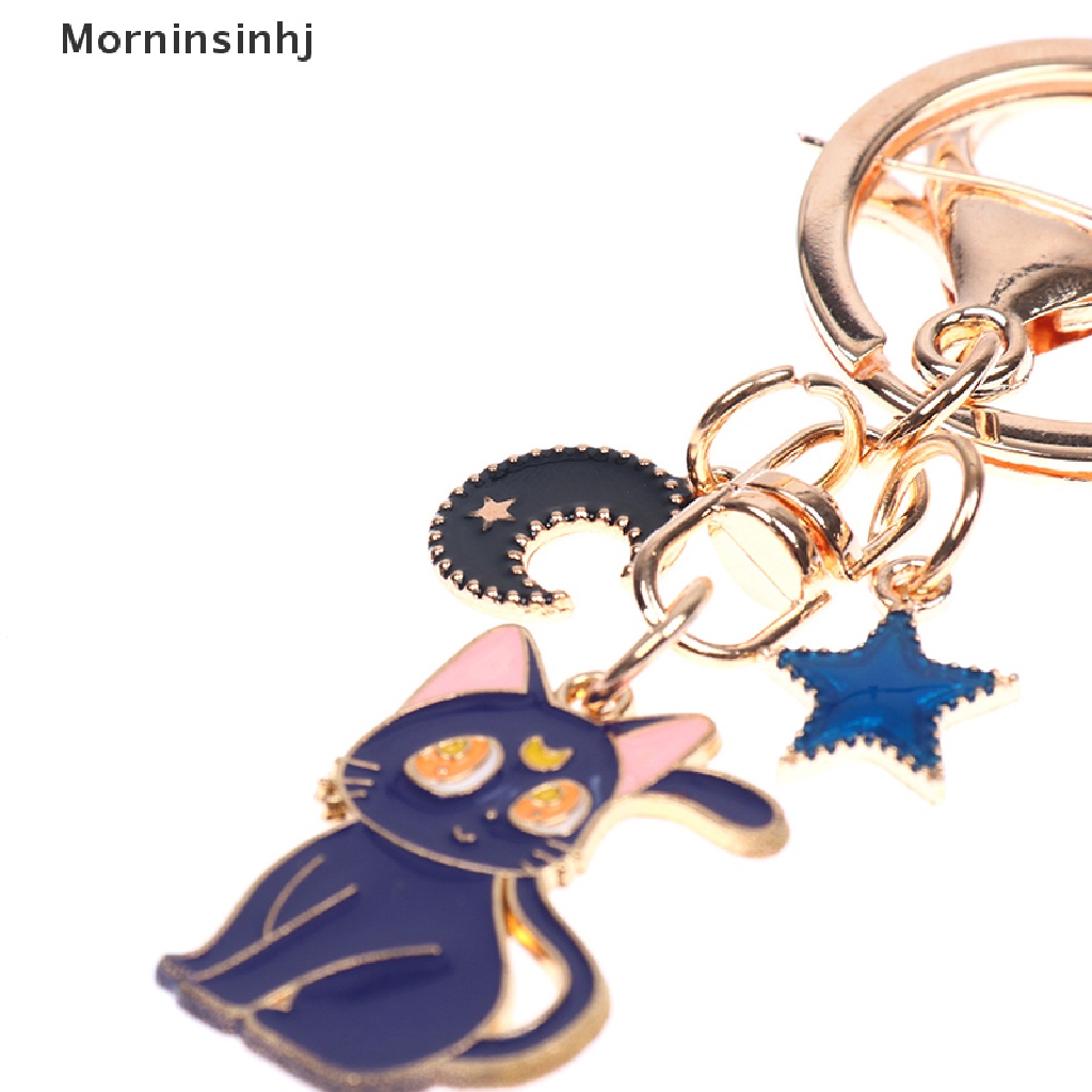 Mornin Star Moon Cat Keychain Gantungan Kunci Kartun Liontin Kunci Gesper Tas Mobil Keyholder id