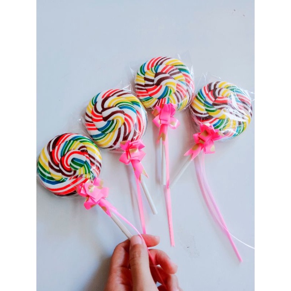 

(pabrik permen malang) lollipop jumbo 7cm souvenir ulang tahun anak murah