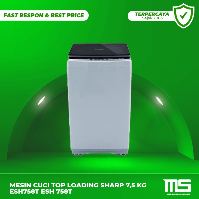 MESIN CUCI SHARP ESH758T MESIN CUCI 1TABUNG AUTOMATIC TOP LOADING