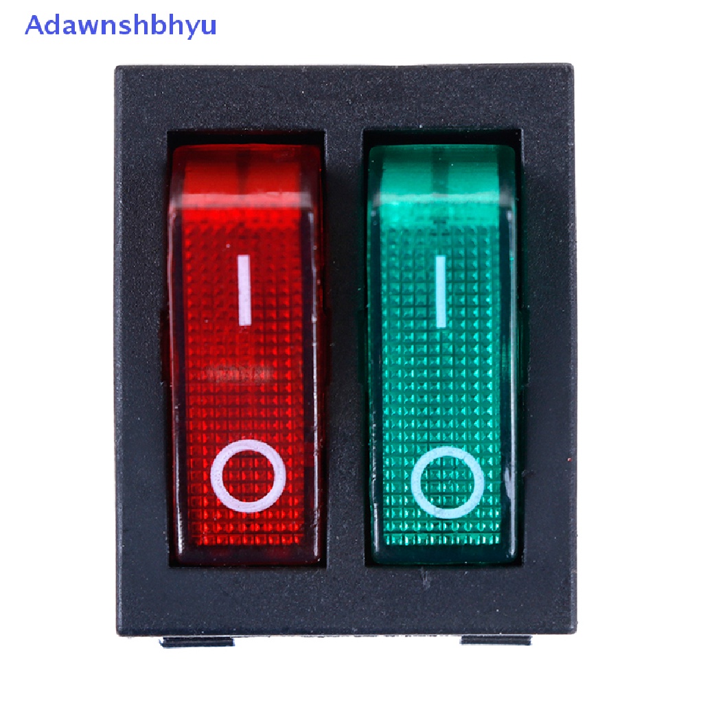 Adhyu 6pin on/off Saklar double spst rocker boat 250V /15A 125V /20A Lampu Merah Hijau ID