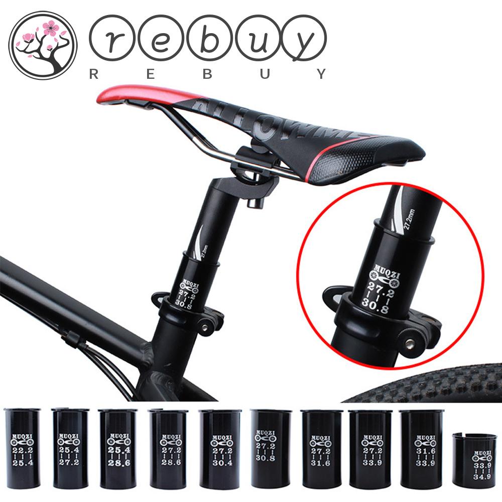 REBUY MTB Seat Tube Reducer Mountain Bike Conversion Sleeve Reducing Sleeve Road Bike 27.2 Turn 30.8 27.2 To 28.6 Bike Seatpost Accessories Aluminum Alloy 25.4 To 27.2 Seat Post Tube Shim