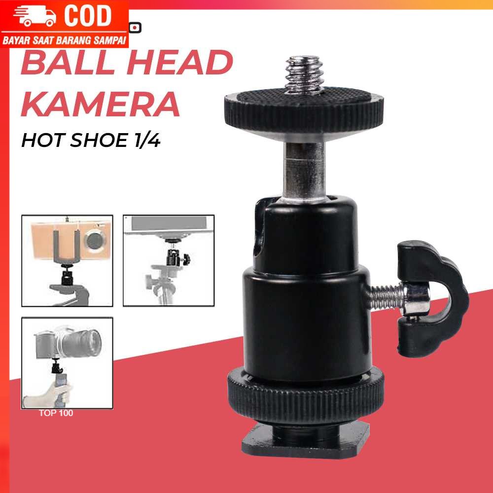 ( 100% BARANG ORI ) TaffSTUDIO Ball Head Kamera Hot Shoe 1/4 - QM3621