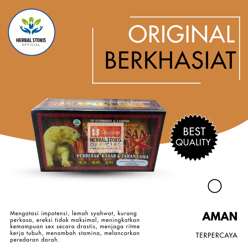 

Suplemen Kapsul Herbal Jamu HerbalChang (San) Black Original Kapsul Kesehatan Obat (Kuat) Pria Tahan Lama 100% Asli Obat Penambah Stamina Pria Jamu Pria Paling Ampuh