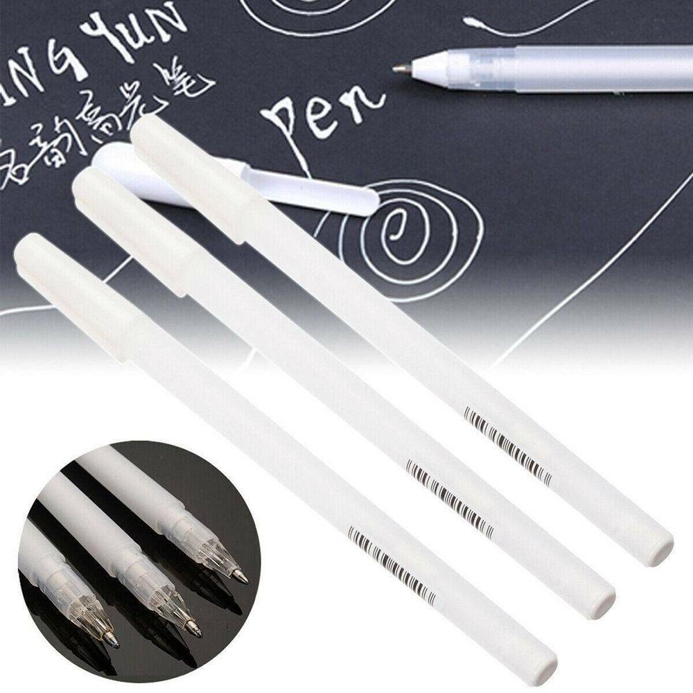 Nanas 5 Pcs 0.8 mm Putih Pen Sketsa Fine Liner Pen White Putih Penanda Garis Brightening Art Marker