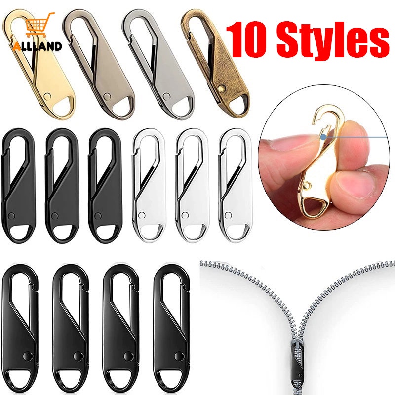 Detachable Metal Zipper Pullers/Zipper Sliders Head Resleting Repair Kits/Tab Tarik Ritsleting DIY Tas Jahit Down Jaket