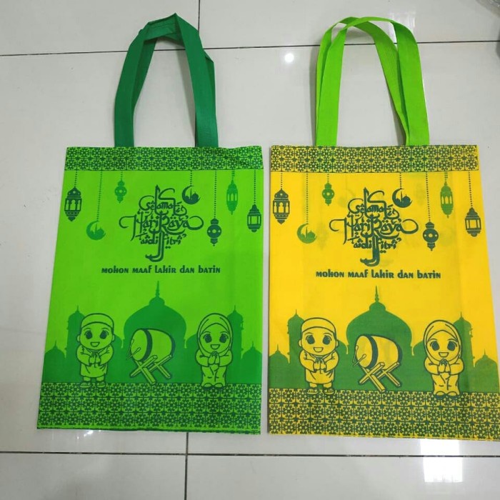 

Terlaris ✨ -Tas Kain / Bingkisan Lebaran / Tas parcel lebaran uk.30x40 (isi 12pcs)- 2.2.23