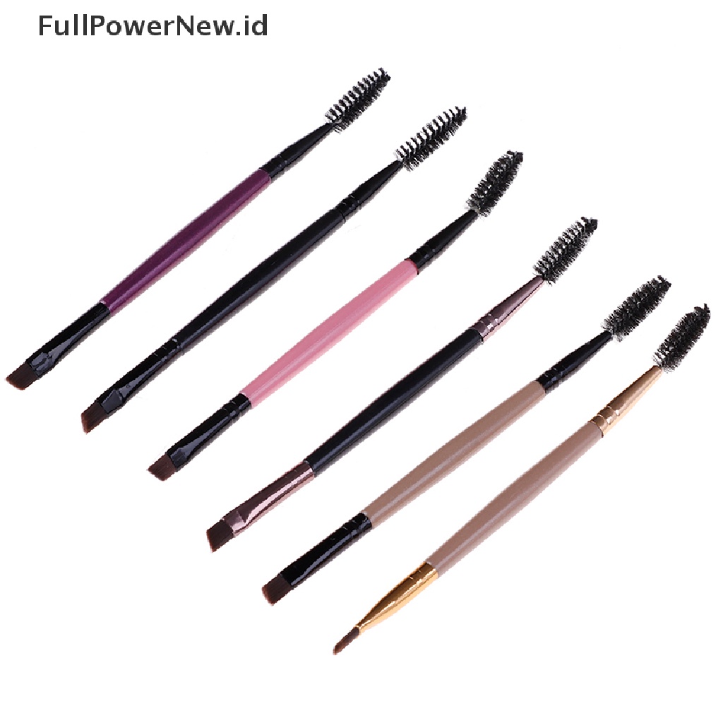 Power 1pcs Kuas Alis Makeup Kecantikan Alis Kosmetik Eyelash Double-Ended Spiral ID