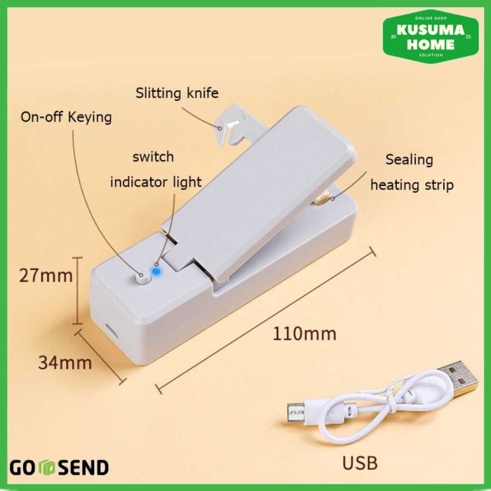 Perekat Plastik Winnereco Mini Hand Heat Plastic Sealer Cup Recharge