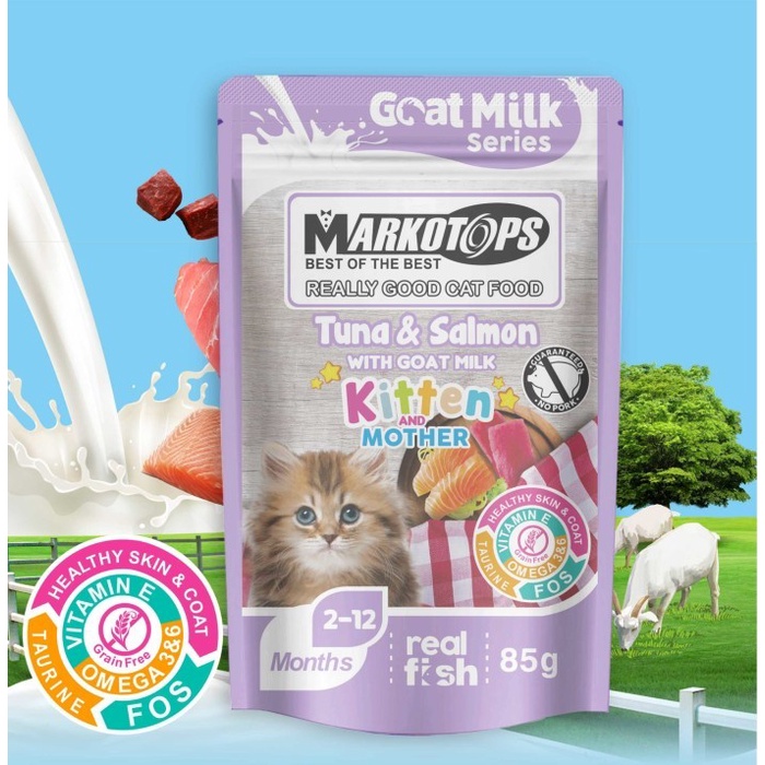 Markotops Wet Cat Food 85g 1 Dus isi 12 Pouch Makanan Basah Kucing