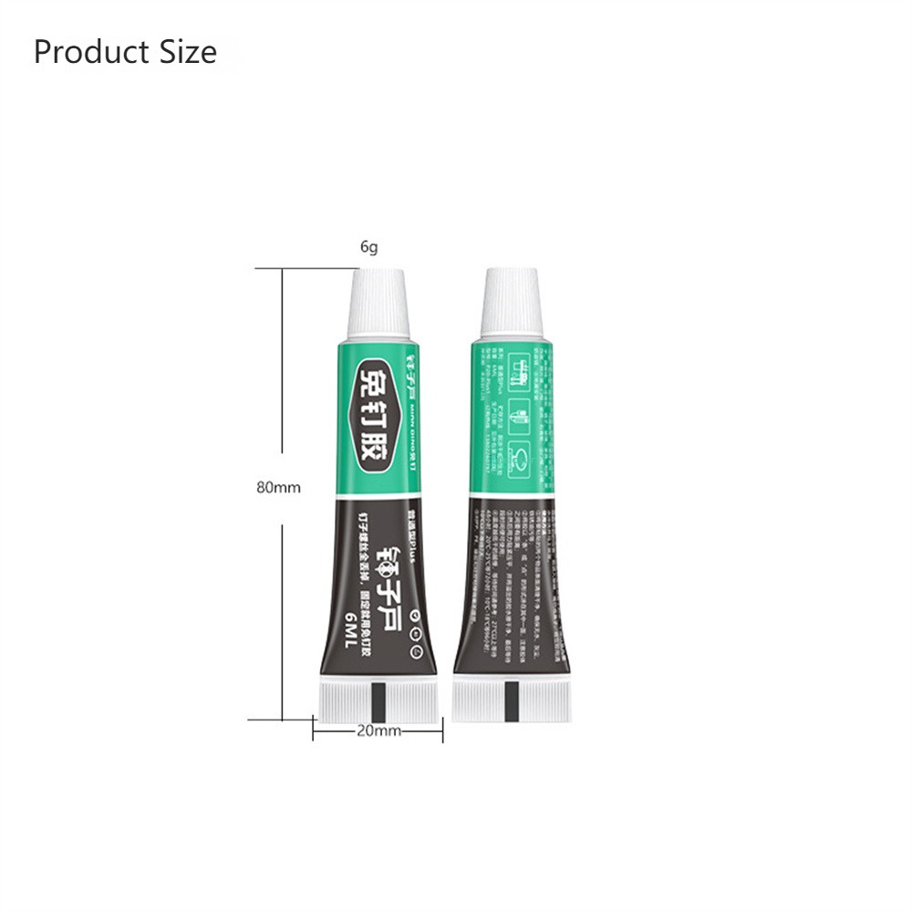 ღ 6/20g All-purpose Glue Quick Drying Glue Strong Adhesive Sealant Fix Glue Nail Free Adhesive For Stationery Glass Metal Ceramic