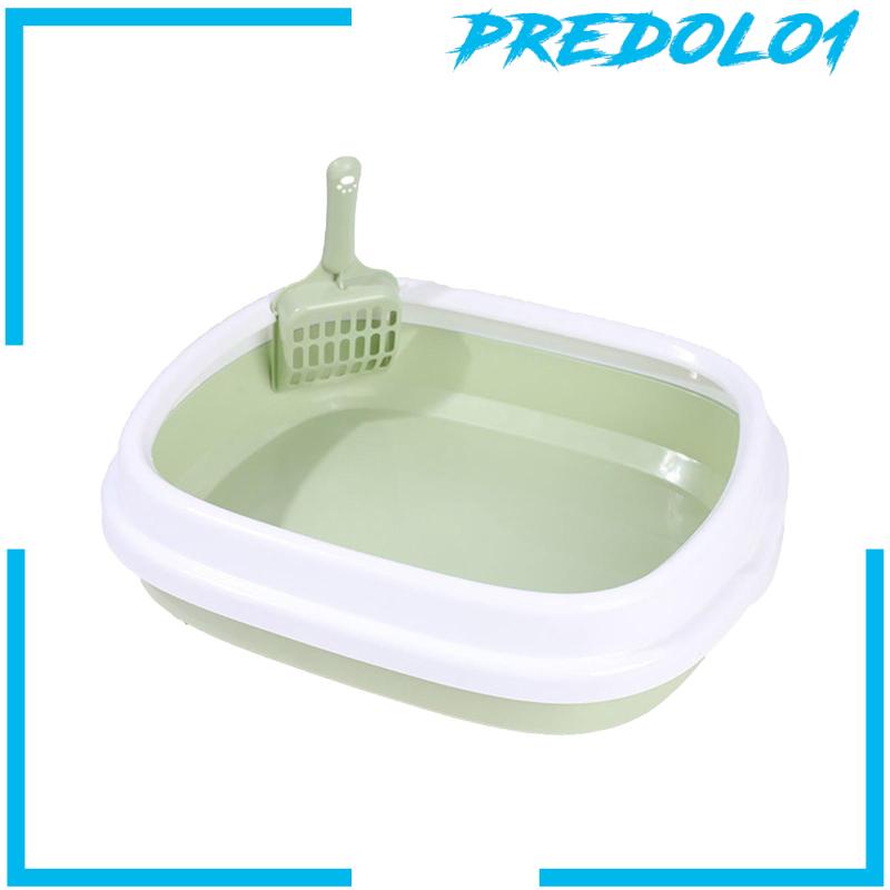 [Predolo1] Cat Litter Box Kitten Toilet Pet Litter Tray Wadah Kotoran Kucing Pispot