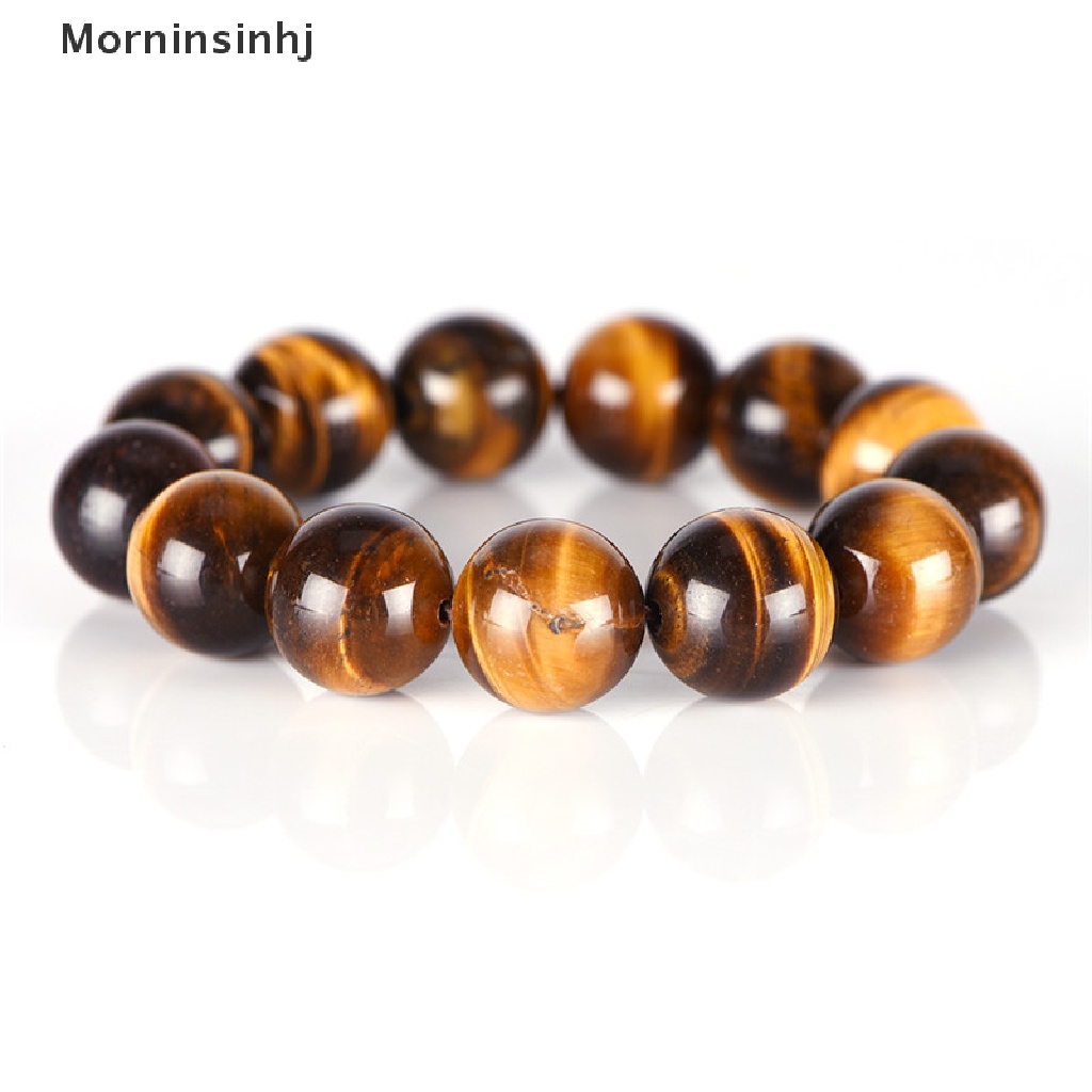 Mornin Batu Tiger Eye Alami Beruntung Bless Beads Pria Wanita Perhiasan Gelang Bangle Chic id