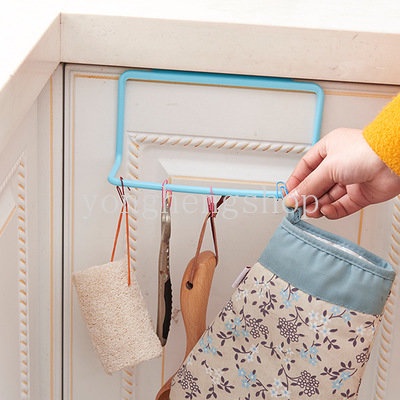 Rak Handuk Multifungsi Bebas Pukulan Lemari Kabinet Gantungan Hook Pintu Belakang Gantungan Hand Towel Rag Storage Shelves Holder Kamar Mandi Dapur Organizer