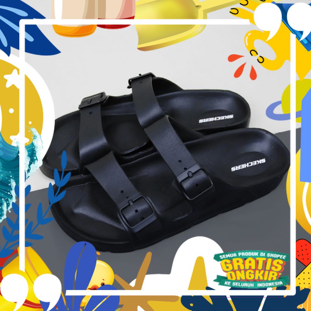 Sandal Pria Skechers Sandal Selop Sketchers Terbaru Sendal Cowok Skecher Model Tali Strap Terbaru Se