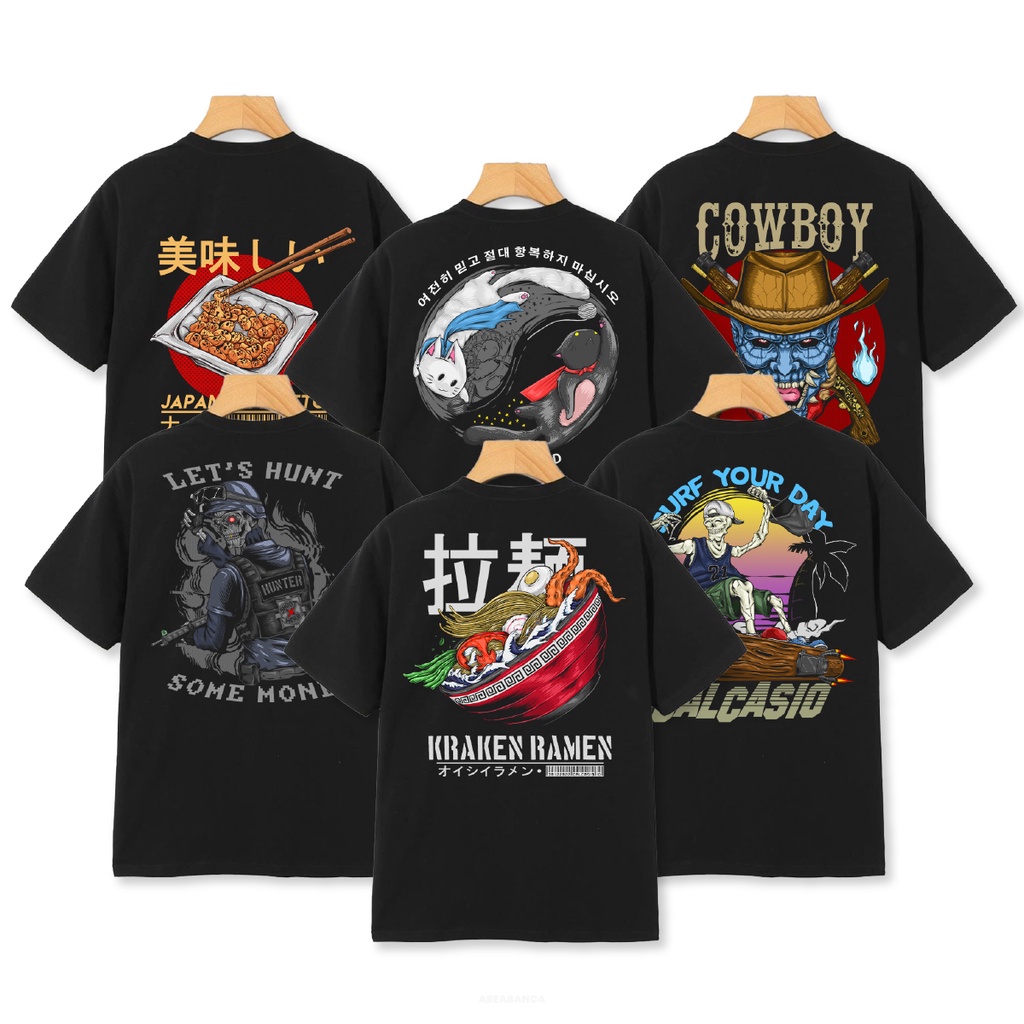 Reguler T-Shirt Kaos Distro Cowok Cewek Bahan Combed 30s - Areabanca