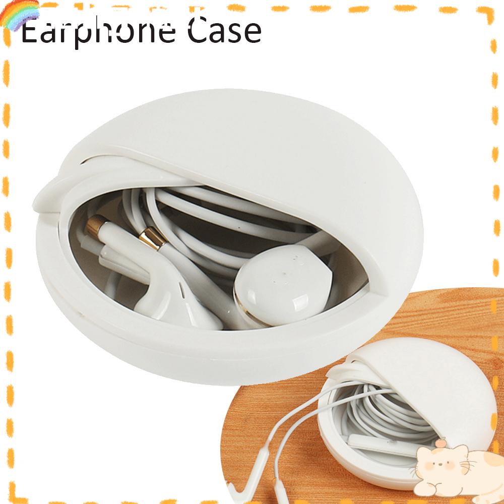 Solighter Earphone Case ABS Carry Pouch Rotating Storage Pocket Kotak Jalur Data