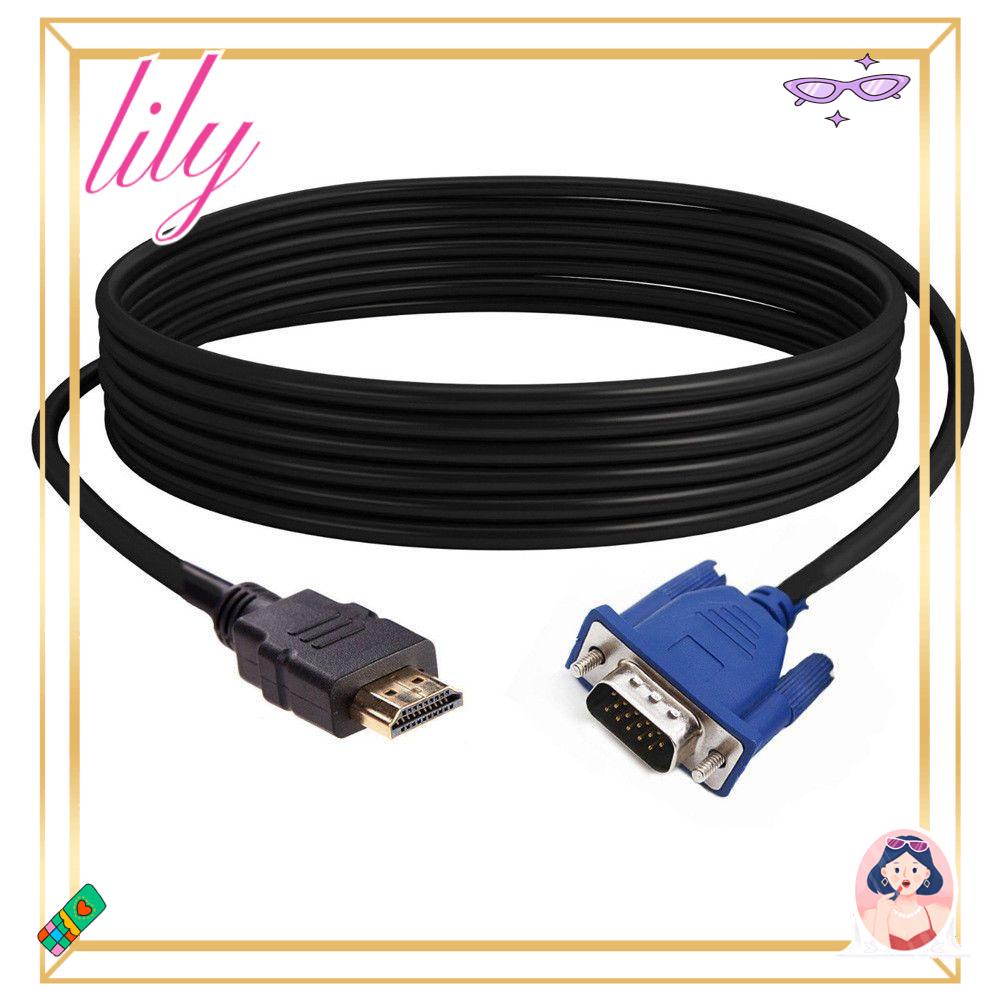 Lily 1-5m HDMI To VGA Converter Profesional 1080P Video Connector AV Adapter Cord