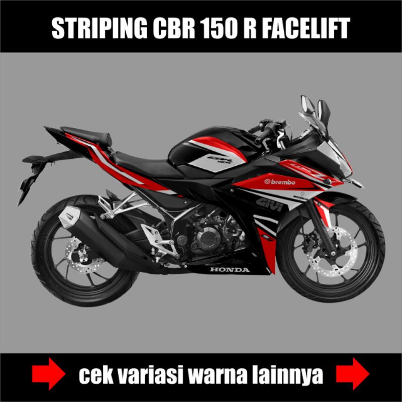 STICKER STRIPING CBR 150 R FACELIFT GRAFIS / SKOTLET VARIASI MOTOR CBR 150 FACELIFT SIMPEL