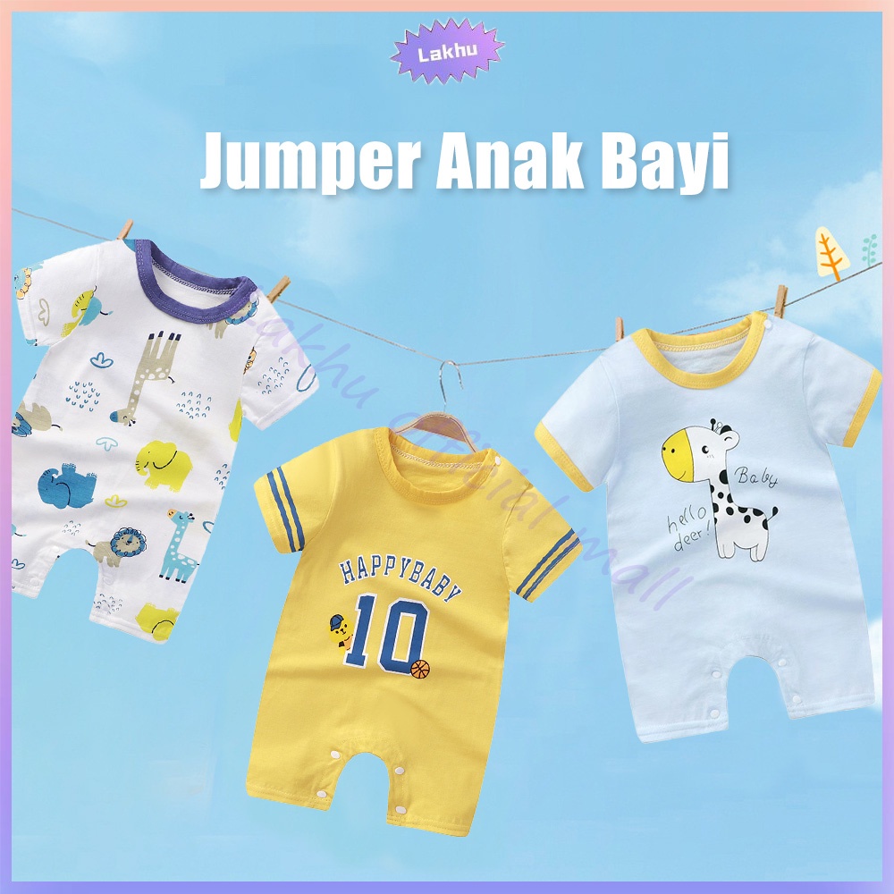 Lakhu Jumper Bayi 0-6 Bulan / Jumper Pendek Bayi Lucu Import/Baju Bayi Baru Lahir