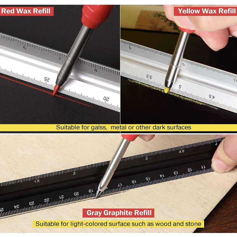 Lanfy Pensil Tukang Kayu Movable Adjustable Drawing Pencil Lead Konstruksi Woodworking Alat Penanda Coret